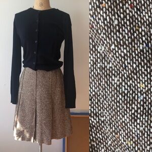 Vintage tweed fall mini skirt small / s